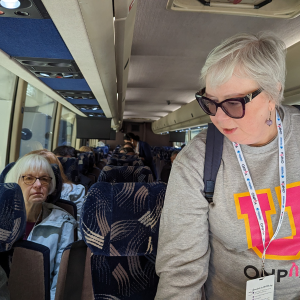 ONPHA staff at a guided bus tour